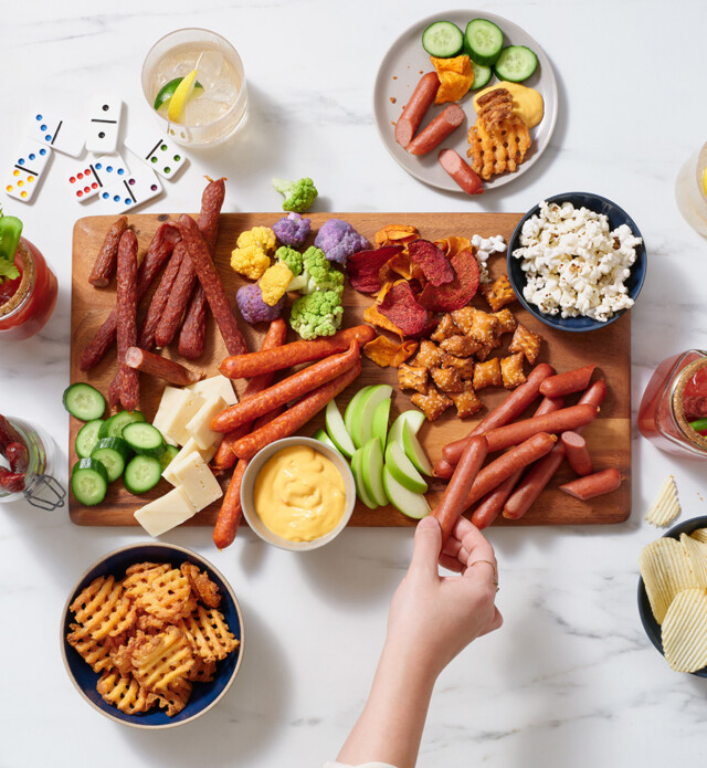 Board of sausage snacks